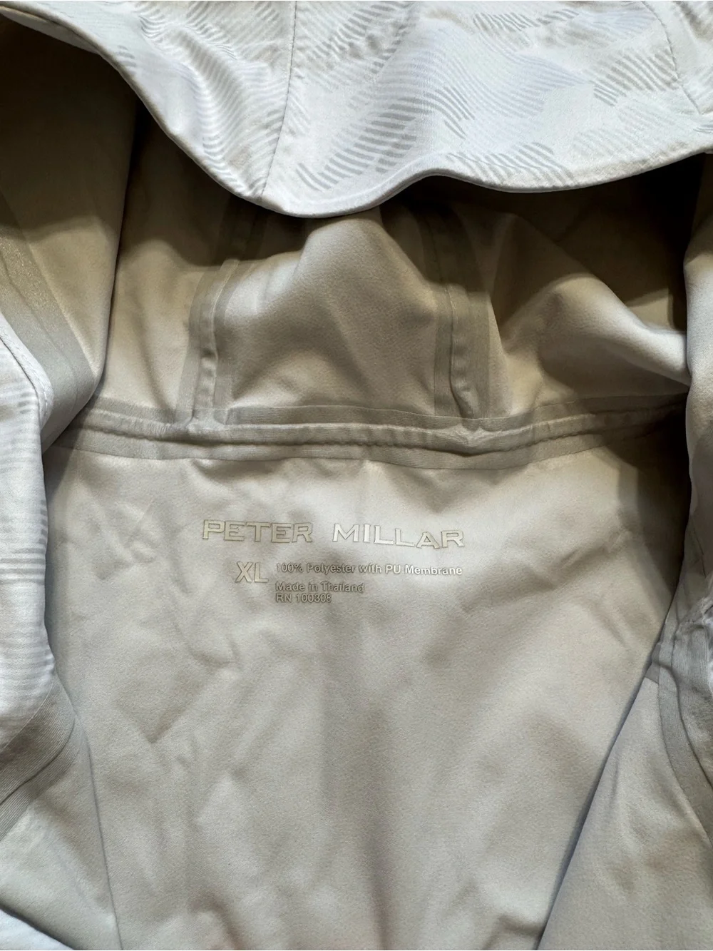 Peter Millar White Hooded Windbreaker Jacket - Picture 2 of 11